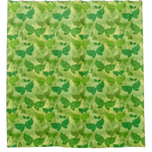 Cortina Para Chuveiro Teste padrão verde do primavera