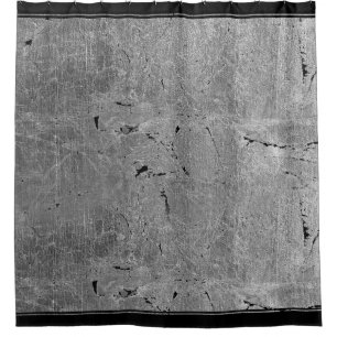 Cortina Para Chuveiro Textura de Concreto com Grumidade da cinza