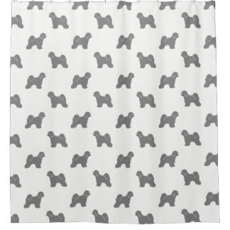 Cortina Para Chuveiro Tibetano Terrier Silhouettes Patterno