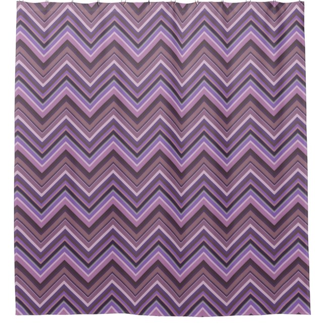 Cortina Para Chuveiro Torres-ziguezague Mauve (Frente)