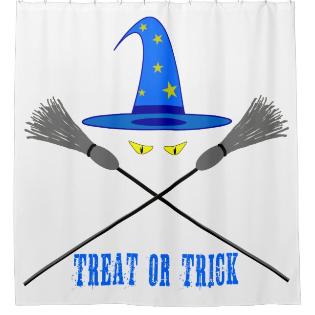 Cortina Para Chuveiro Tratamento De Halloween Ou Truque (Frente)