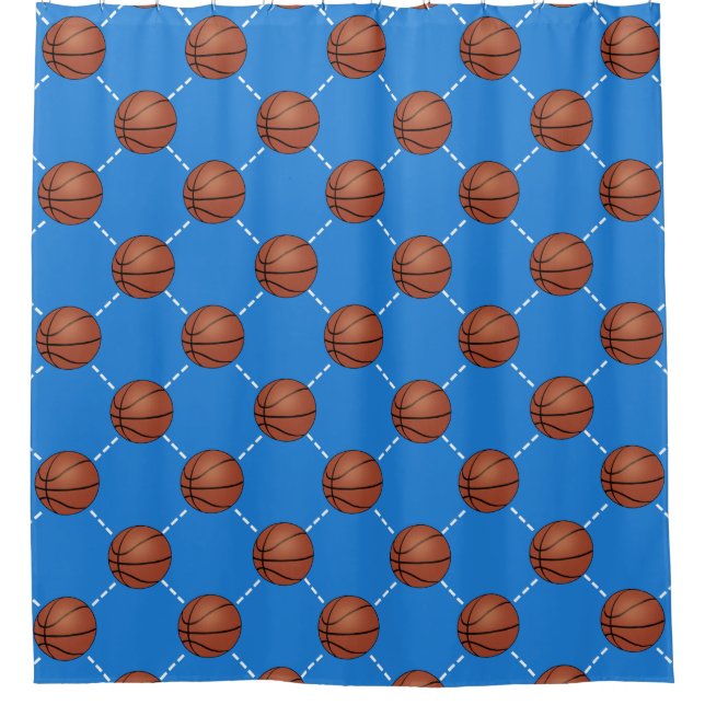 Cortina Para Chuveiro Tribunal de Basquete (Frente)