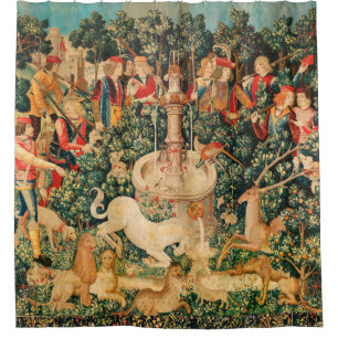 Cortina Para Chuveiro UNICORN FOI ENCONTRADO / Fonte e Outros Animais