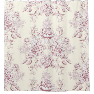 Cortina Para Chuveiro Victorian, brandamente amarelo, brandamente rosa,