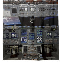 Visão da janela da cabine do ônibus espacial da NA