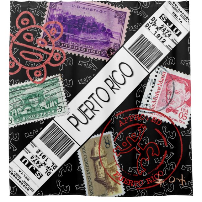 Cortina Para Chuveiro Welcome to Puerto Rico (Frente)