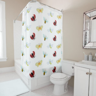 Cortina Para Chuveiro Wing-Nutz™_Fluttering Buddies_Standard_doce e fofo