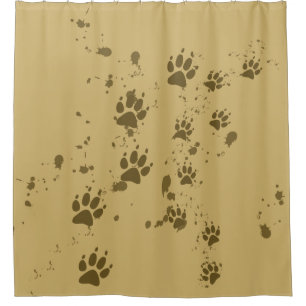 Cortina Para Chuveiro Wolf Tracks