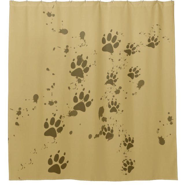 Cortina Para Chuveiro Wolf Tracks (Frente)