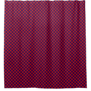 Cortina Para Chuveiro Xadrez azul-roxa-tartan