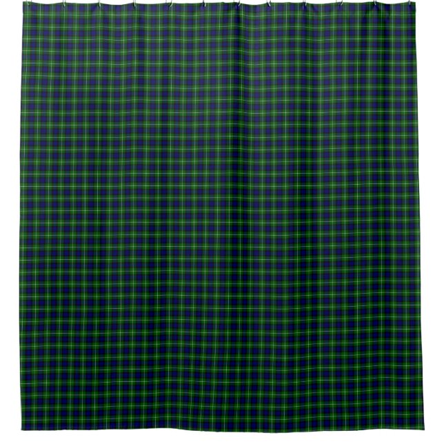 Cortina Para Chuveiro Xadrez azul-tartan (Frente)