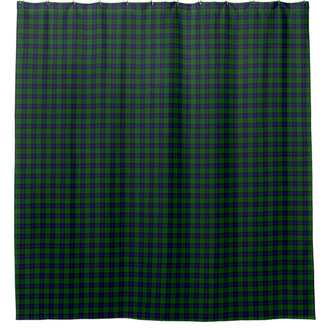 Cortina Para Chuveiro Xadrez azul-tartan armstrong e verde (Frente)