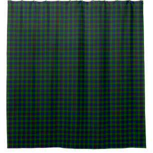 Cortina Para Chuveiro Xadrez do verde azul do tartan do clã de Armstron