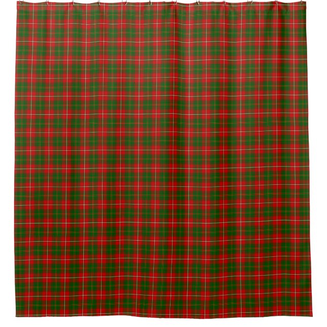 Cortina Para Chuveiro Xadrez verde-tartan (Frente)
