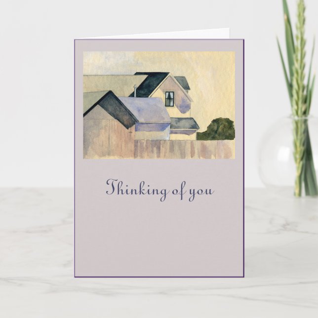 Cortinas brancas na janela pensando no seu cartão (Frente)