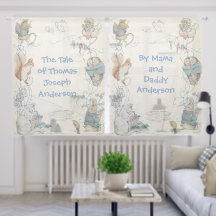 Cortinas de berçário personalizáveis Beatrix Potte