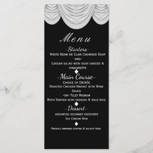 Cortinas HOLLYWOOD Preto & Branco Menu Elegante