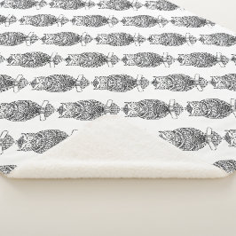 Coruja (branca) - Cobertor Sherpa