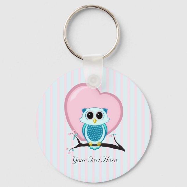 Coruja-branca e Chaveiro Modelo (Frente)