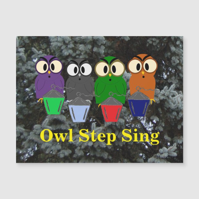 Coruja Canta Bryn Mawr Lanterns Cartão Magnético (Frente)