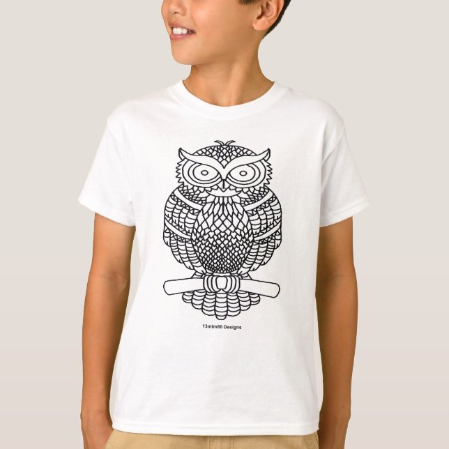 Coruja (clássico) - Camiseta Básica Masculina (Frente)