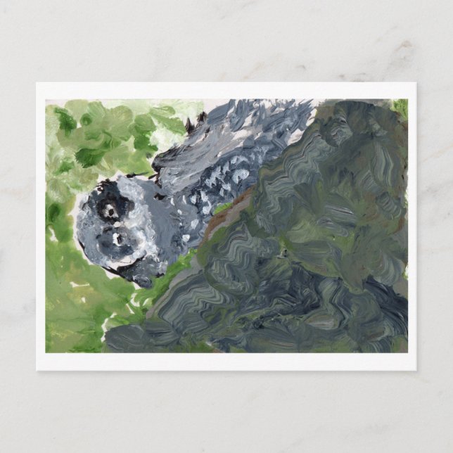 Coruja com cartão postal marmorizado (Frente)