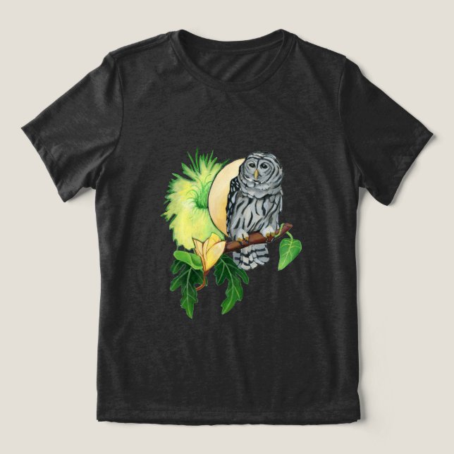 Coruja-da-noite e lua (Design frontal)