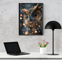 Coruja de Arte de Parede Acrílica