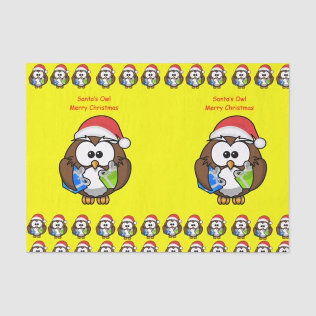 Coruja de natal de papel absorvente (Frente )