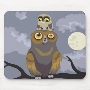 Coruja e coruja Mousepad do bebê