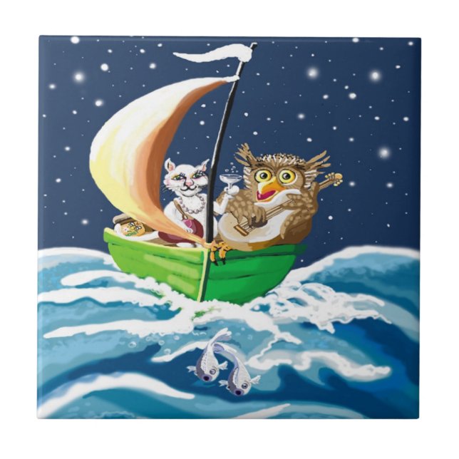 Coruja e o gatinho Edward Lear (Frente)