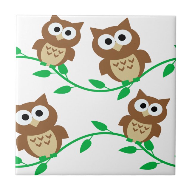 coruja fofa coruja cartoon (Frente)