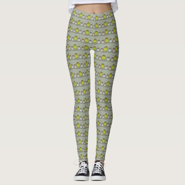 Coruja Leggings femininas (Frente)