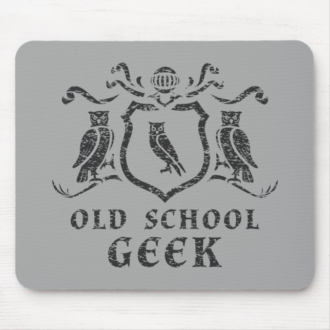 Coruja Mousepad do geek da velha escola (Frente)