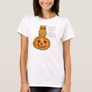 Coruja na Camiseta Pumpkin