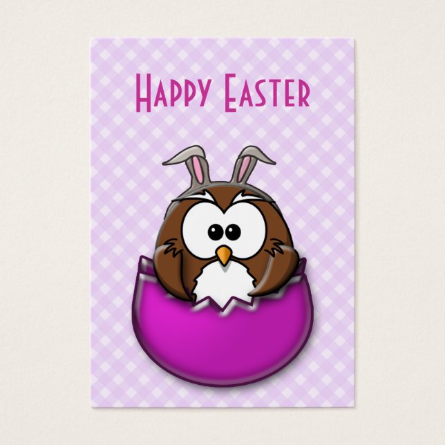 Coruja-páscoa - rosa (Frente)