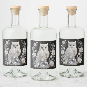 Coruja Pérola Cristal Branco