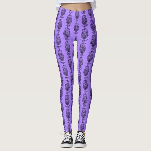 Coruja (roxa) - Leggings (Frente)