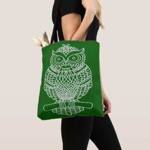 Coruja (verde escuro) - Tote