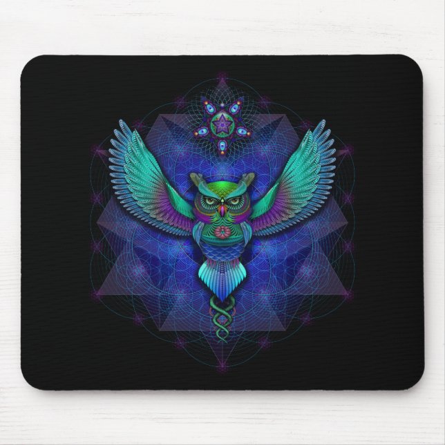 Coruja visionário Mousepad (Frente)