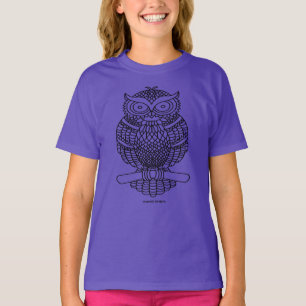 Coruja (vívida) - Camiseta Básica Feminina