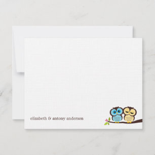 Corujas azuis e amarelas que Wedding