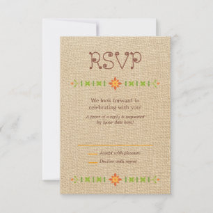 Corujas de roupa de burlap para casamento RSVP