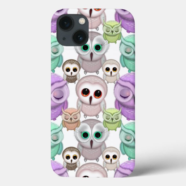 Corujas Lindas em Cores Pastel (Verso)