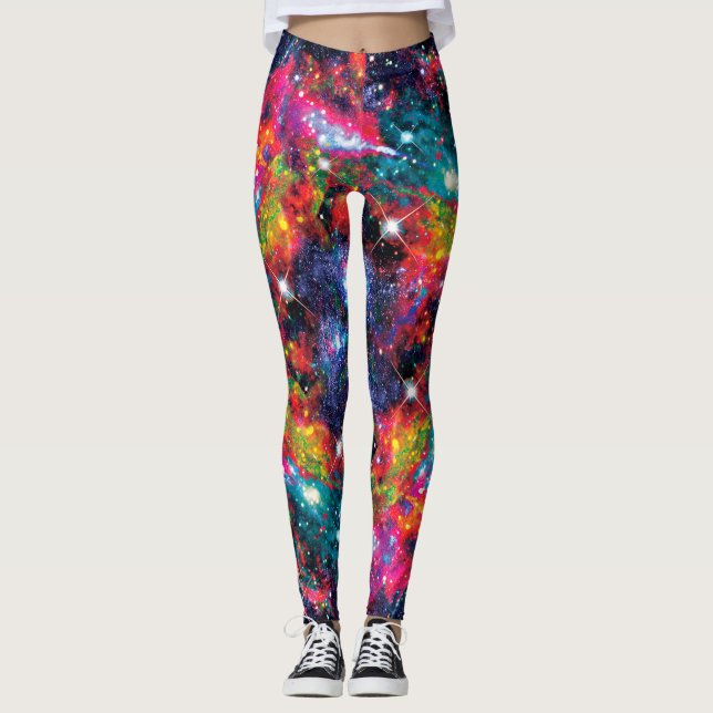 Coruscation Star Field Por Todas As Leggings De Im (Frente)