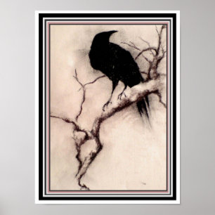 "Corvo no alvorecer" 12 x poster 16