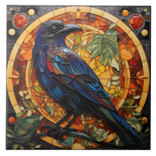 Corvo no Outono, Vitral (Frente)