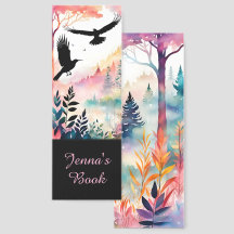 Corvos em Floresta Pastel