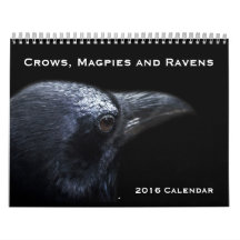 Corvos, Magpies e Ravens 2016 Calendário