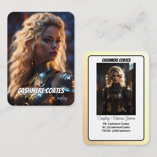 Coscards Personalizados | Cartões Mínimos de Comér (Frente/Verso)